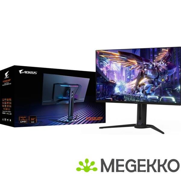 Grote foto gigabyte aorus fo32u2p 32 4k ultra hd 240hz oled gaming monitor computers en software overige computers en software