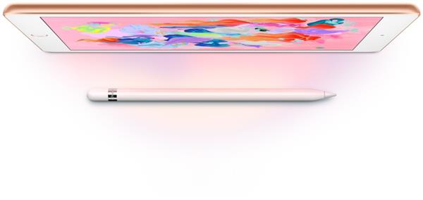 Grote foto apple ipad 6 32gb model 2018 goud 9.7 wifi 4g garantie telecommunicatie ipad