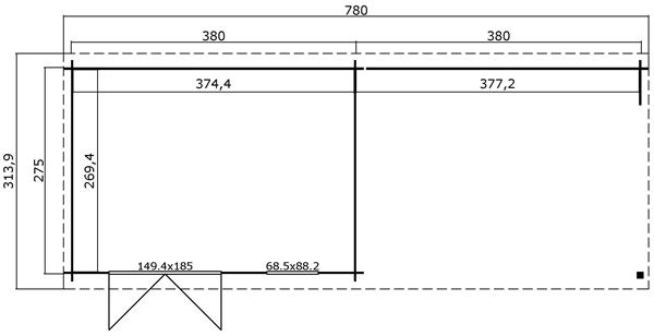 Grote foto blokhut met overkapping aida 760x275 tuin en terras tuinhuisjes en blokhutten