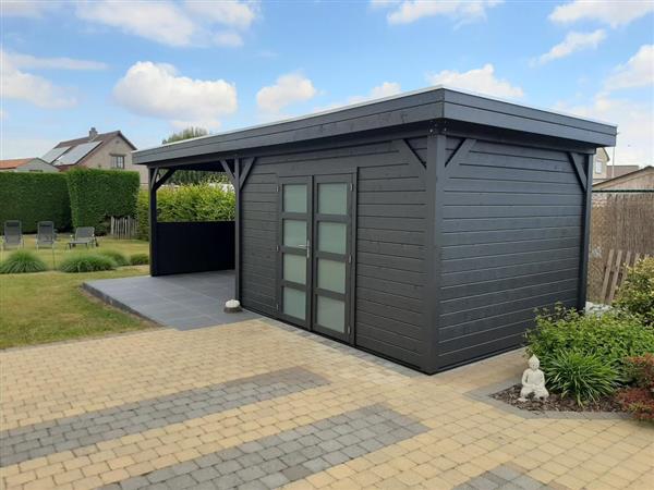 Grote foto topvision parelhoen 400 x 300 en luifel 400 cm. tuin en terras tuinhuisjes en blokhutten