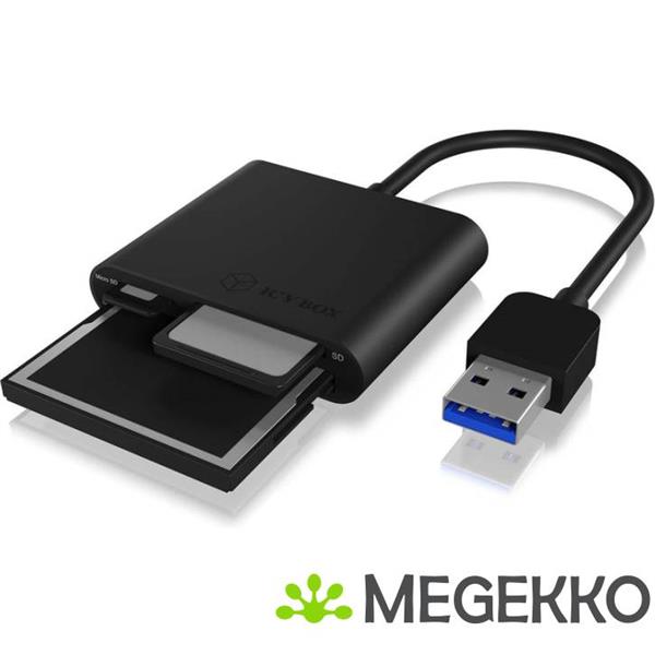 Grote foto icy box kaartlezer usb 3.0 zwart computers en software netwerkkaarten routers en switches