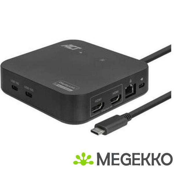 Grote foto act ac7150 laptop dock poortreplicator bedraad usb 3.2 gen 2 3.1 gen 2 type c zwart computers en software overige computers en software