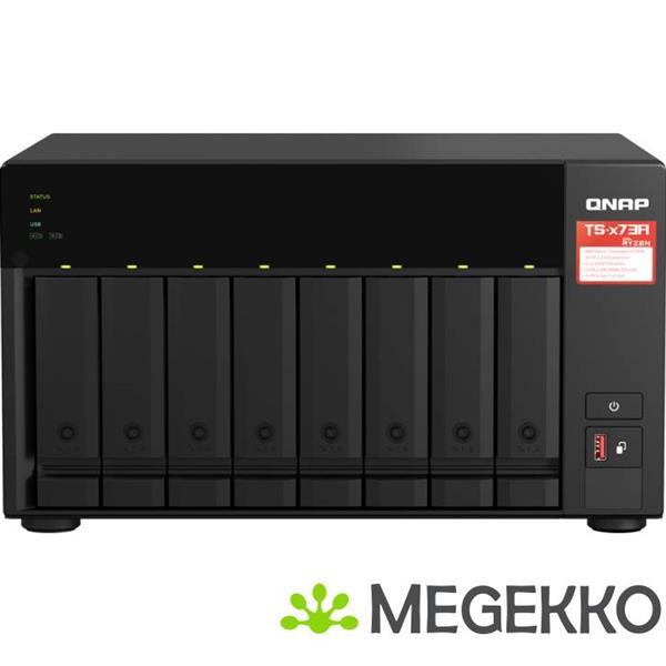 Grote foto qnap ts 873a 8g data opslag server nas tower ethernet lan zwart v1500b computers en software behuizingen en kasten
