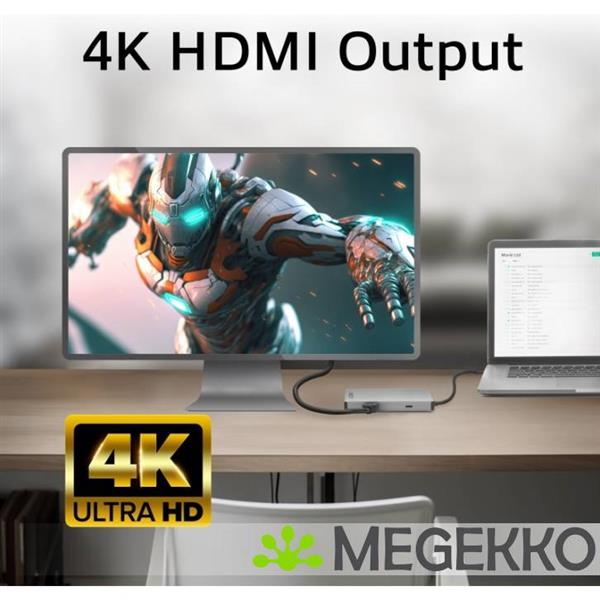 Grote foto act usb c 4k docking station voor 1 hdmi monitor computers en software overige computers en software