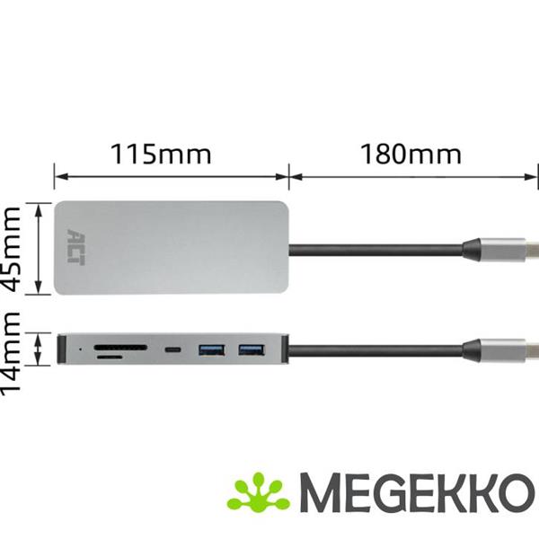 Grote foto act usb c 4k docking station voor 1 hdmi monitor computers en software overige computers en software