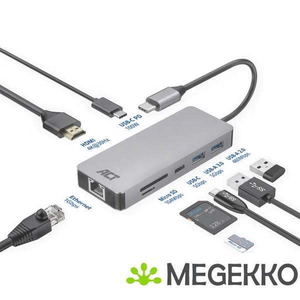 Grote foto act usb c 4k docking station voor 1 hdmi monitor computers en software overige computers en software