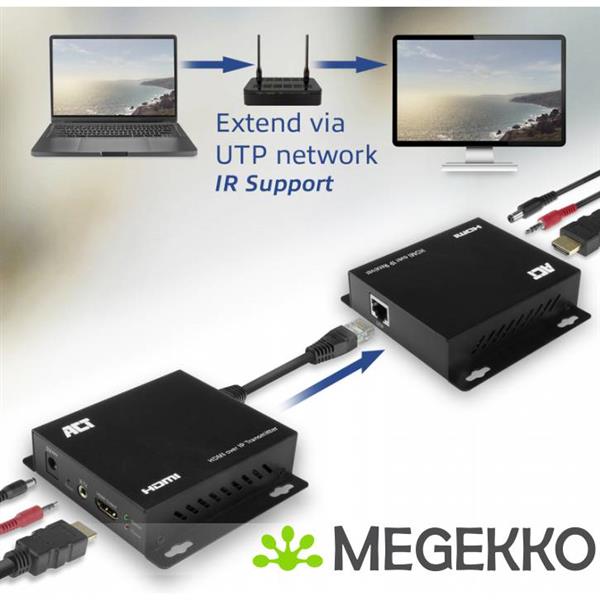 Grote foto act hdmi over ip extender set catx tot 100 meter computers en software overige computers en software