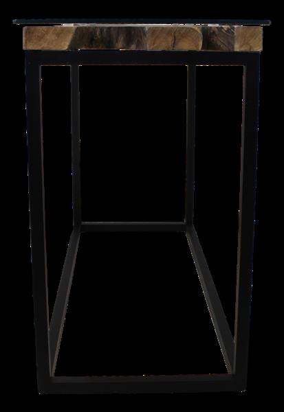 Grote foto sidetable teak wortelhout 115x42x72 5 cm incl. glasplaat 120x45 cm huis en inrichting eettafels