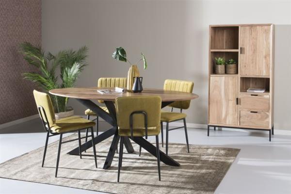 Grote foto kast oslo acasia 86x40x155 cm huis en inrichting eettafels