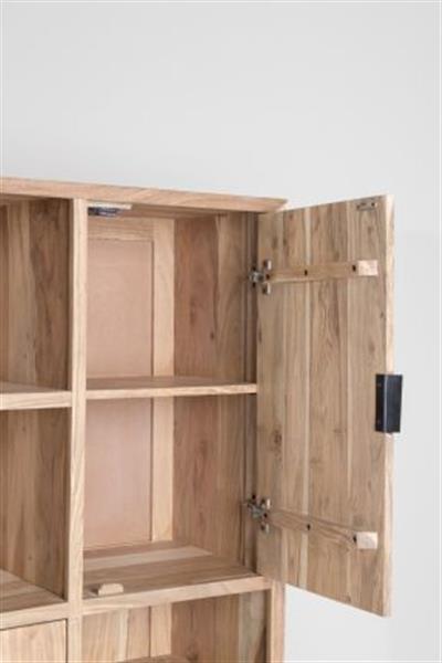 Grote foto kast oslo acasia 86x40x155 cm huis en inrichting eettafels