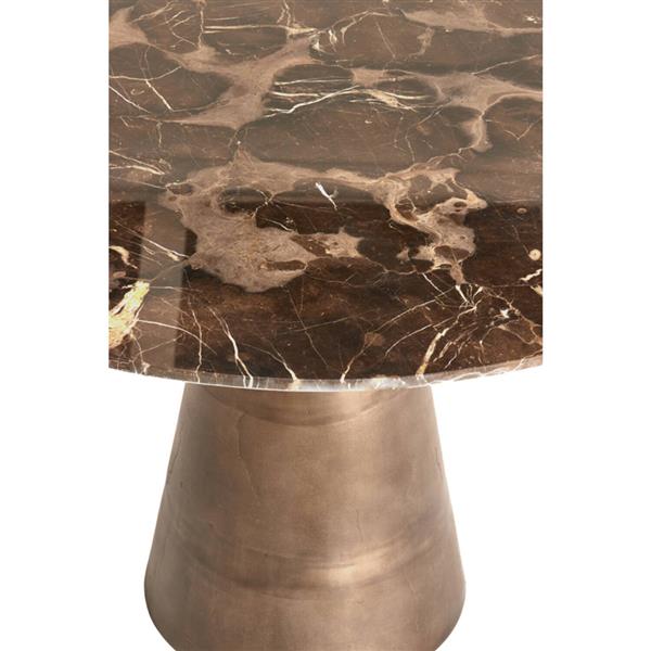 Grote foto eettafel 100x78 cm ynez donker bruin marmer donker bruin huis en inrichting eettafels