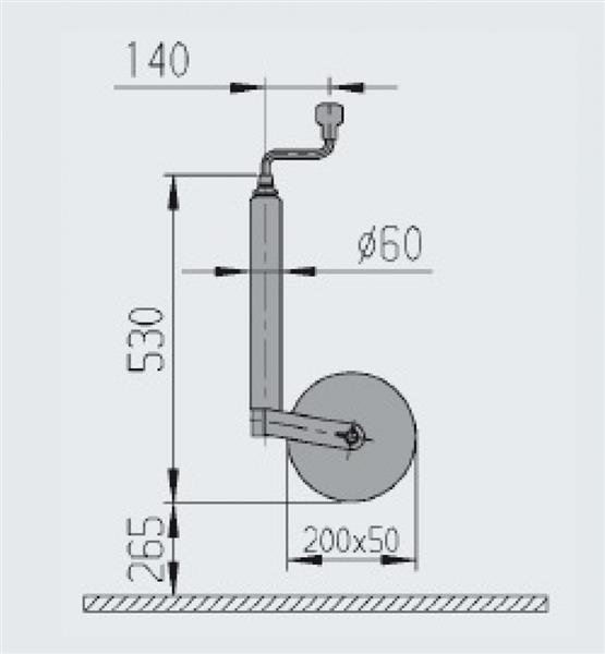 Grote foto al ko neuswiel profi star stalen velg 200x50mm 60mm caravans en kamperen caravan accessoires