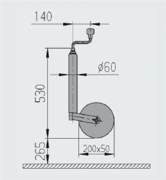Grote foto al ko neuswiel profi star stalen velg 200x50mm 60mm caravans en kamperen caravan accessoires