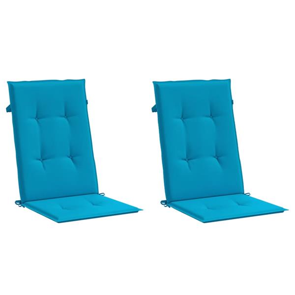Grote foto vidaxl tuinstoelkussens 2 st hoge rug 120x50x3 cm stof blauw huis en inrichting woningdecoratie