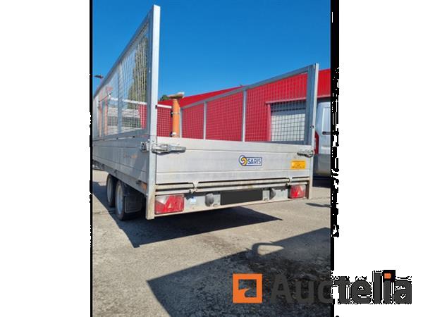 Grote foto verhoogde 3500kg dieplader saris trailer. agrarisch aanhangwagens