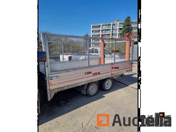 Grote foto verhoogde 3500kg dieplader saris trailer. agrarisch aanhangwagens