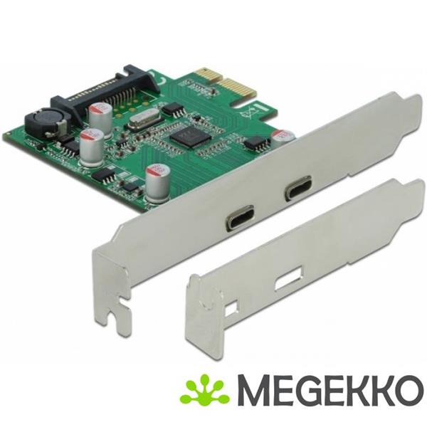 Grote foto delock 90493 pci express x1 kaart naar 2 x externe usb 5 gbps usb type c female computers en software overige computers en software