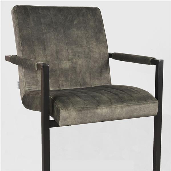 Grote foto eetkamerstoel milo 55x55x85 cm hunter velours huis en inrichting stoelen