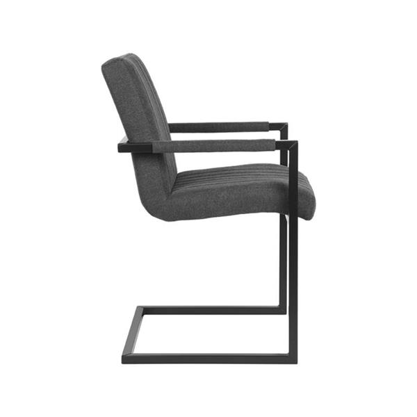 Grote foto eetkamerstoel milo 55x55x85 cm antraciet weave huis en inrichting stoelen