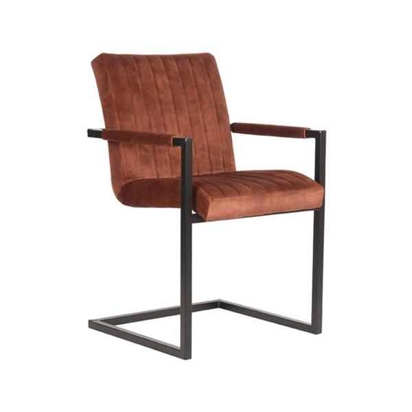 Grote foto eetkamerstoel milo 55x55x85 cm rust velours huis en inrichting stoelen