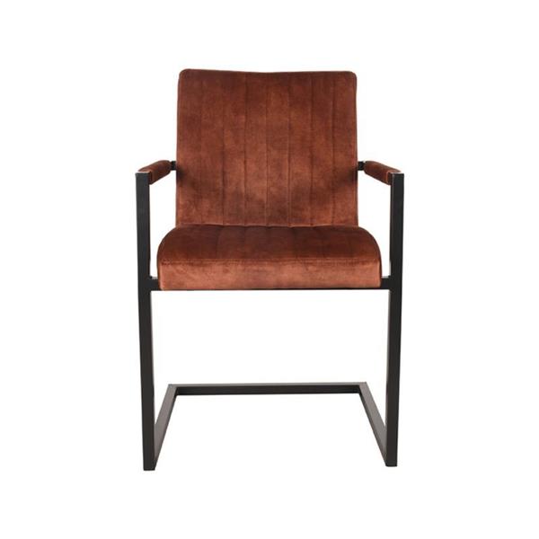 Grote foto eetkamerstoel milo 55x55x85 cm rust velours huis en inrichting stoelen