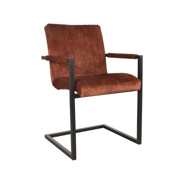 Grote foto eetkamerstoel milo 55x55x85 cm rust velours huis en inrichting stoelen