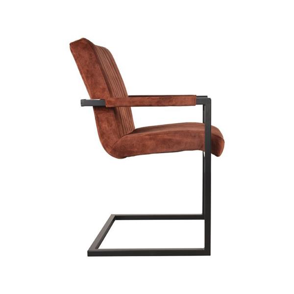 Grote foto eetkamerstoel milo 55x55x85 cm rust velours huis en inrichting stoelen