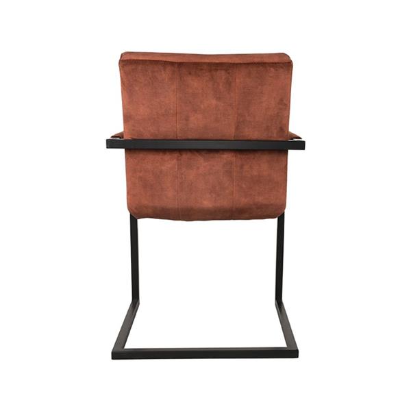 Grote foto eetkamerstoel milo 55x55x85 cm rust velours huis en inrichting stoelen