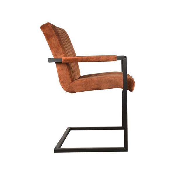 Grote foto eetkamerstoel milo 55x55x85 cm oker velours huis en inrichting stoelen