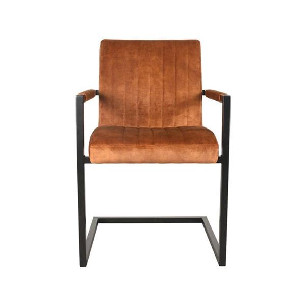 Grote foto eetkamerstoel milo 55x55x85 cm oker velours huis en inrichting stoelen