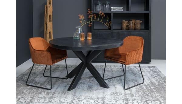 Grote foto eetkamerstoel benthe rust copper velvet 48x57x82 cm huis en inrichting stoelen