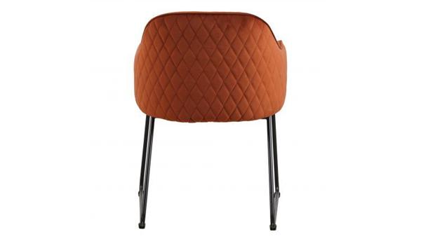 Grote foto eetkamerstoel benthe rust copper velvet 48x57x82 cm huis en inrichting stoelen