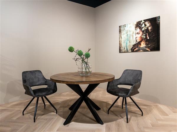 Grote foto eetkamerstoel capp velvet draaibaar verkrijgbaar in 3 kleuren huis en inrichting stoelen