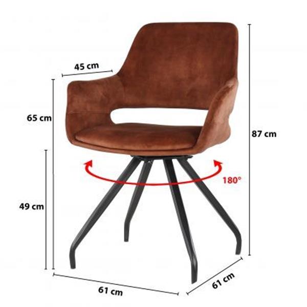 Grote foto eetkamerstoel capp velvet draaibaar verkrijgbaar in 3 kleuren huis en inrichting stoelen