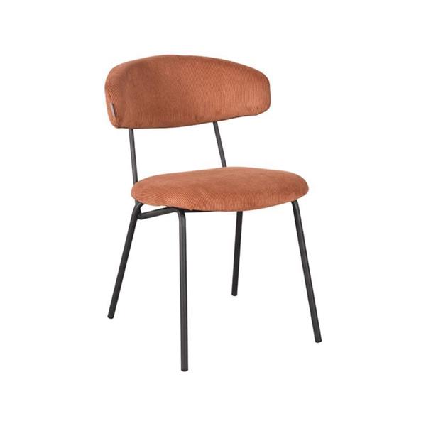 Grote foto eetkamerstoel zack rust ribcord zwart metaal huis en inrichting stoelen