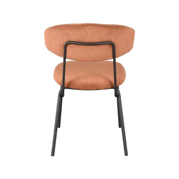 Grote foto eetkamerstoel zack rust ribcord zwart metaal huis en inrichting stoelen