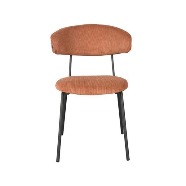 Grote foto eetkamerstoel zack rust ribcord zwart metaal huis en inrichting stoelen