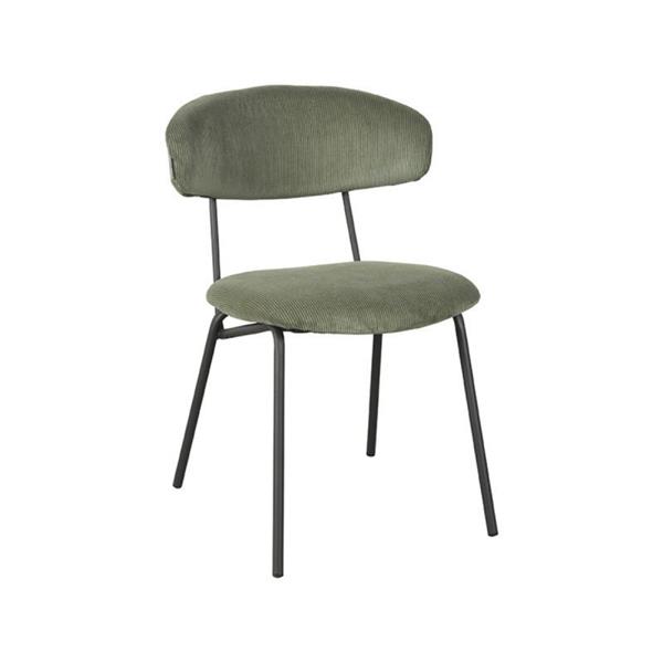 Grote foto eetkamerstoel zack forest ribcord zwart metaal huis en inrichting stoelen