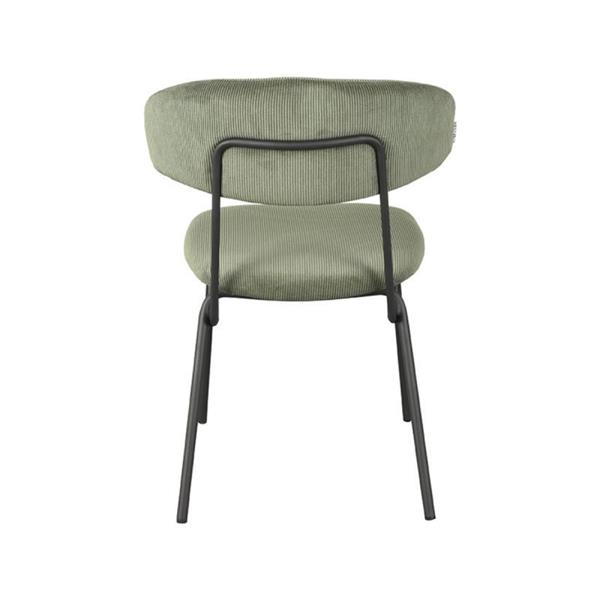 Grote foto eetkamerstoel zack forest ribcord zwart metaal huis en inrichting stoelen