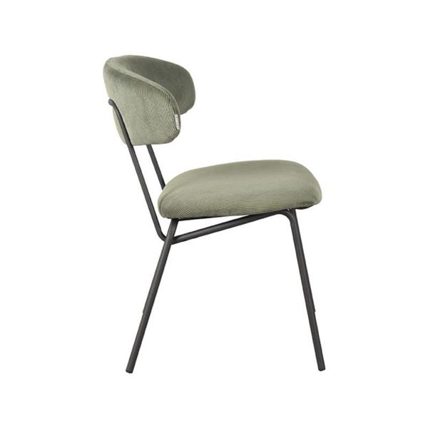 Grote foto eetkamerstoel zack forest ribcord zwart metaal huis en inrichting stoelen