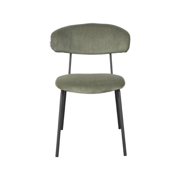Grote foto eetkamerstoel zack forest ribcord zwart metaal huis en inrichting stoelen