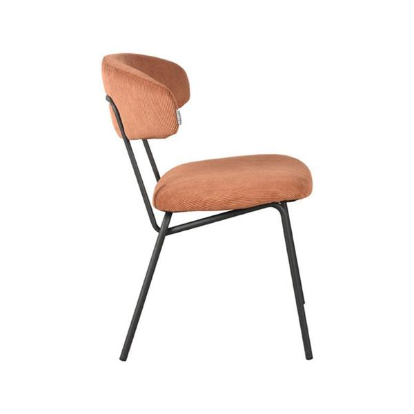 Grote foto eetkamerstoel zack cognac micro suede zwart metaal huis en inrichting stoelen