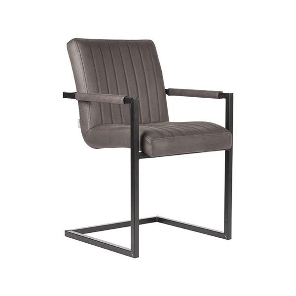 Grote foto eetkamerstoel milo 55x55x85 cm antraciet microvezel huis en inrichting stoelen