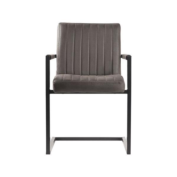 Grote foto eetkamerstoel milo 55x55x85 cm antraciet microvezel huis en inrichting stoelen