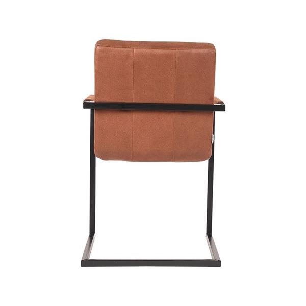 Grote foto eetkamerstoel milo 55x55x85 cm cognac microvezel huis en inrichting stoelen