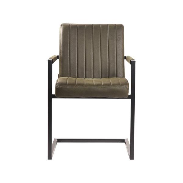 Grote foto eetkamerstoel milo 55x55x85 cm army microvezel huis en inrichting stoelen