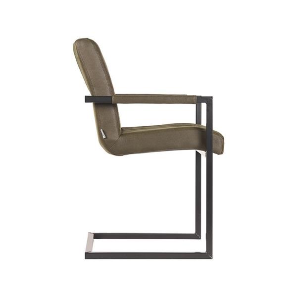 Grote foto eetkamerstoel milo 55x55x85 cm army microvezel huis en inrichting stoelen
