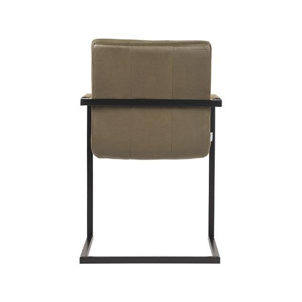 Grote foto eetkamerstoel milo 55x55x85 cm army microvezel huis en inrichting stoelen