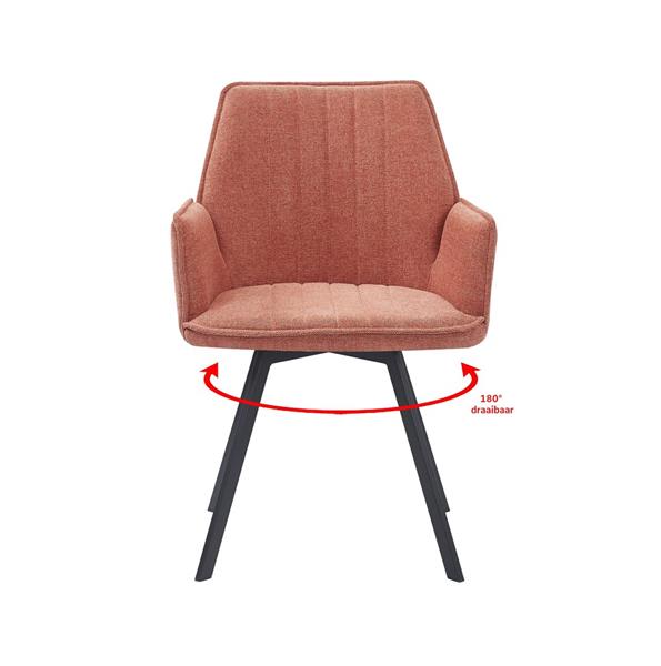 Grote foto eetkamerstoel louise blush 180 graden draaibaar huis en inrichting stoelen