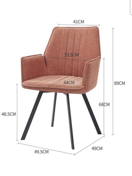 Grote foto eetkamerstoel louise blush 180 graden draaibaar huis en inrichting stoelen
